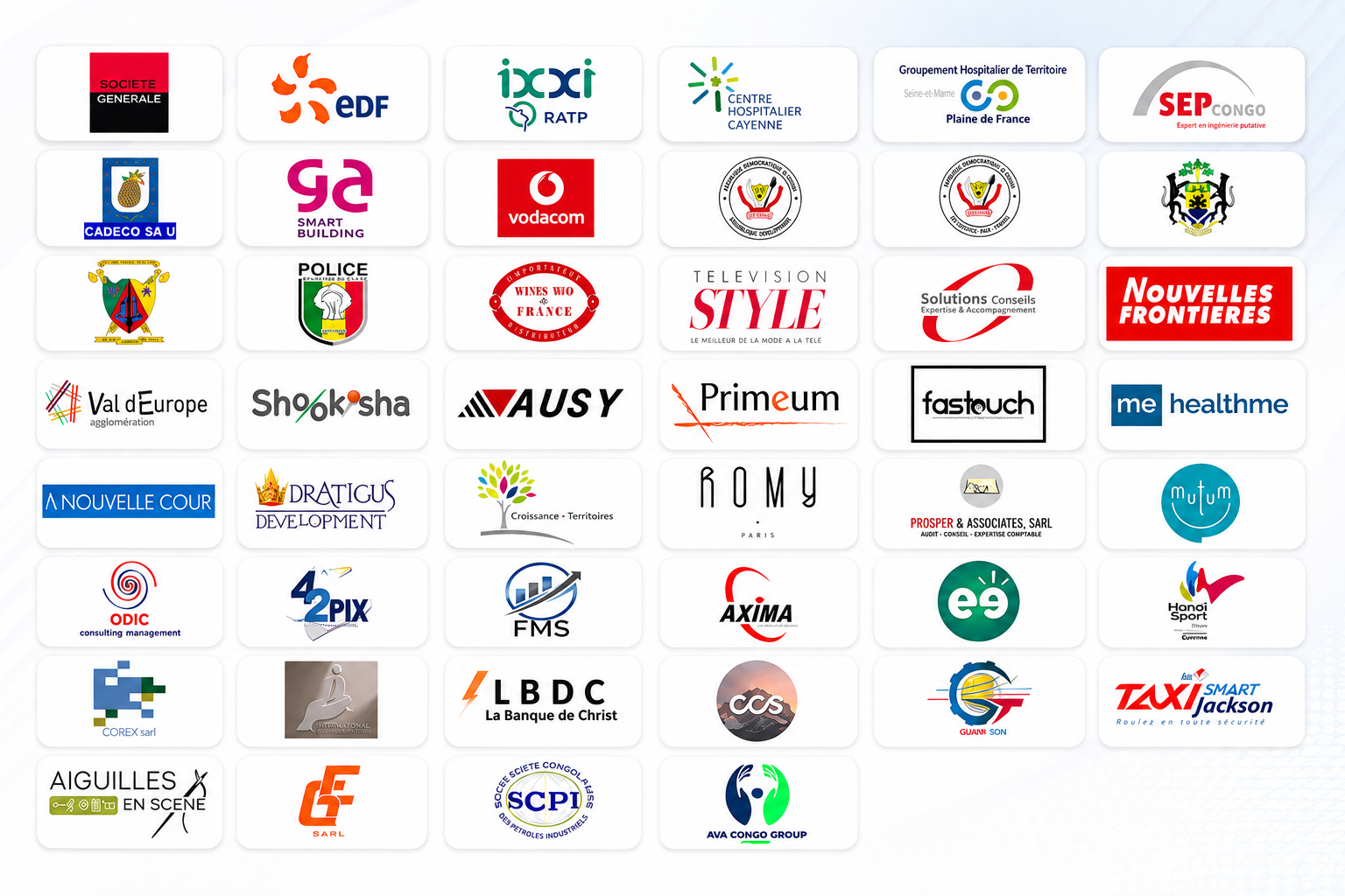 Références et logos clients de World Corp Group RDC